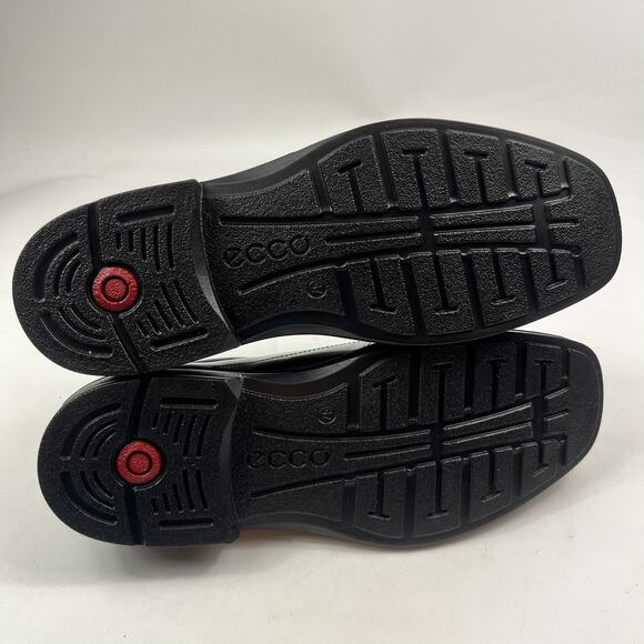 New Ecco Mens Slip On Loafer Dress Shoe Sz13 HELSINKI Black Leather Square Toe main image 5